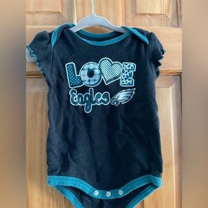 Philadelphia Eagles onesie, infant girl 12m